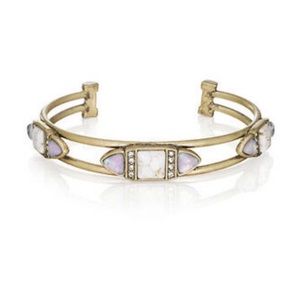 C+I Lunette White Turquoise Cuff Bracelet